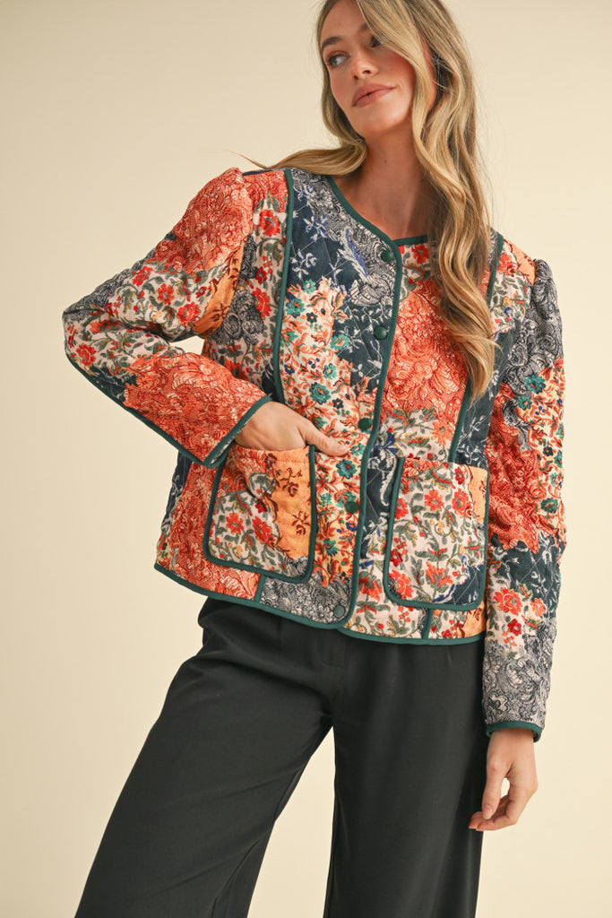 ENCHANTED GARDEN QUILTED JACKET– THE MONARCH